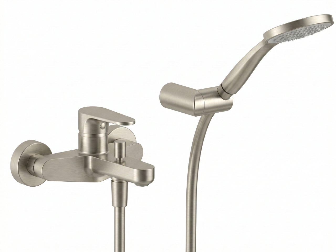 Single lever bath mixer, with shower set ALMA_A3000120 -1