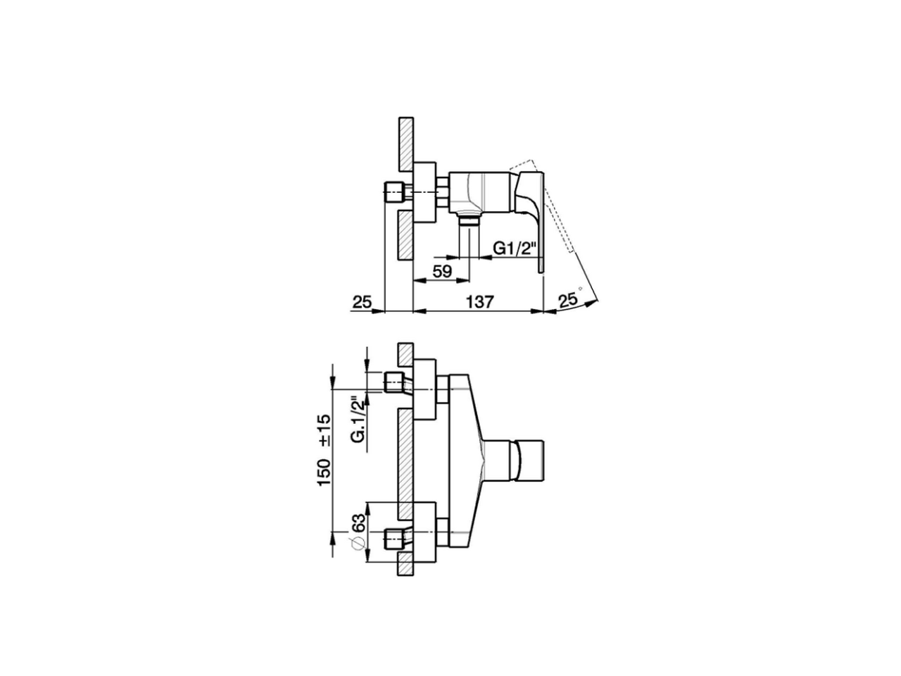 Single lever shower mixer ALMA_A3000440 - v1