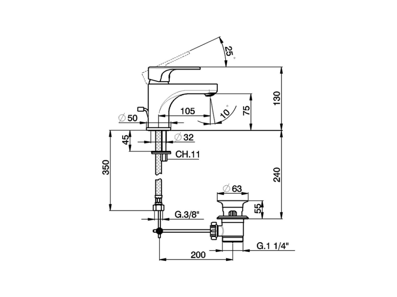 Single lever washbasin mixer EnergySave ALMA_A3000515 - v1