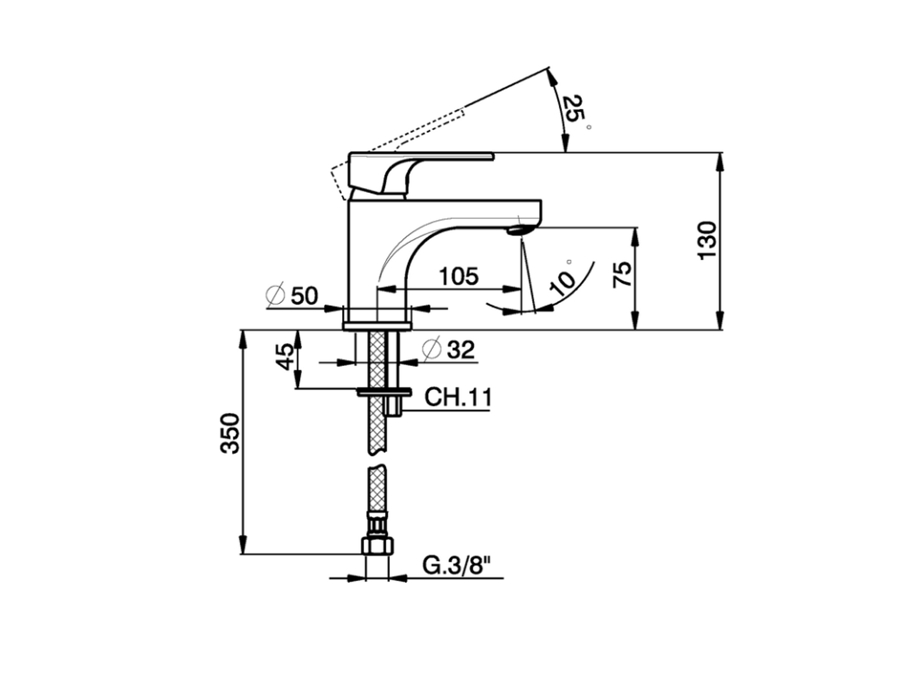 Single lever washbasin mixer EnergySave ALMA_A3000545 - v1