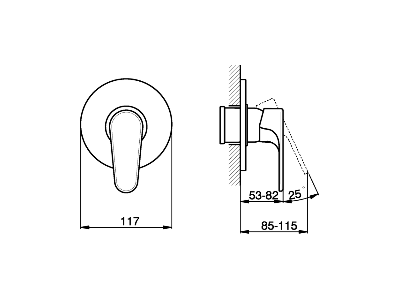 Exposed part for concealed S.L. shower valve ALMA_A3003000 - v1