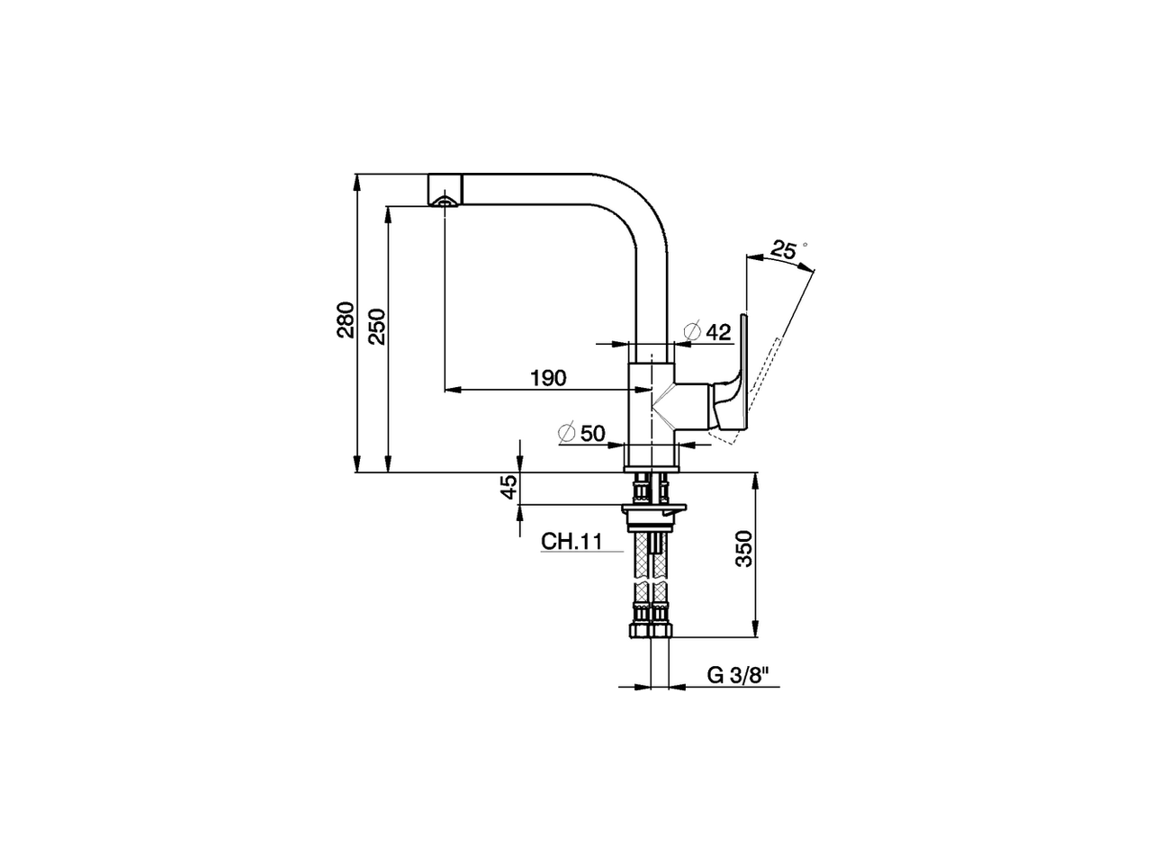 Single lever sink mixer Energysave KITCHEN_A3003535 - v1