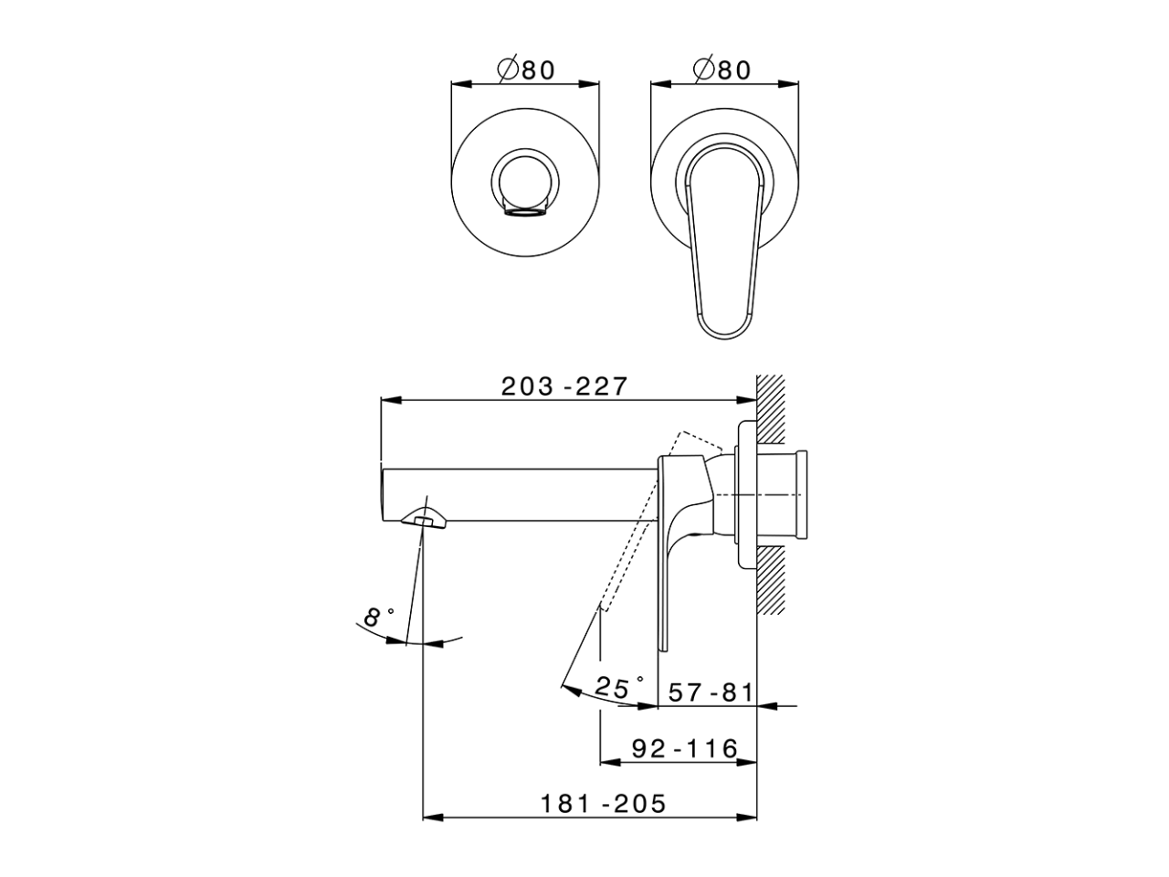 Exposed part for single lever washbasin valve ALMA_A3005511 - v1