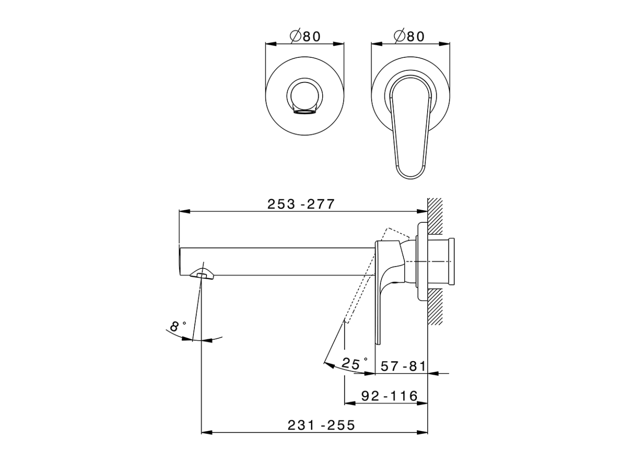 Exposed part for single lever washbasin valve ALMA_A3005512 - v1