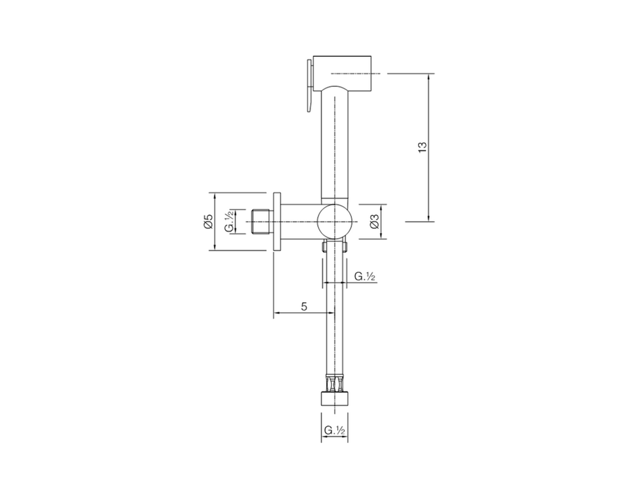 Toilet-jet handshower set HYGENIC SHOWERS_A3007900 - v1