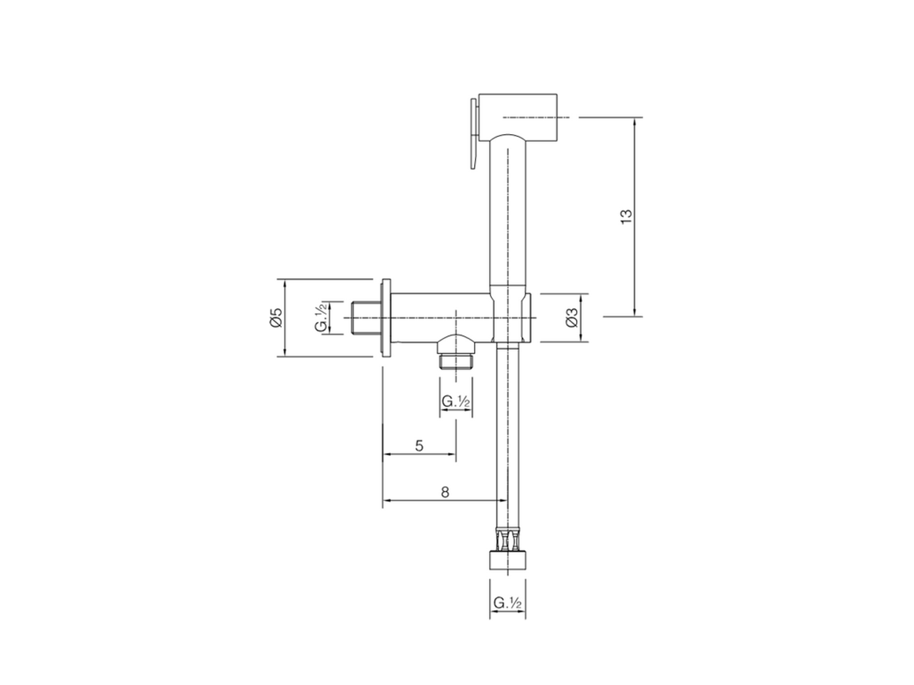 Toilet-jet handshower set HYGENIC SHOWERS_A3007910 - v1
