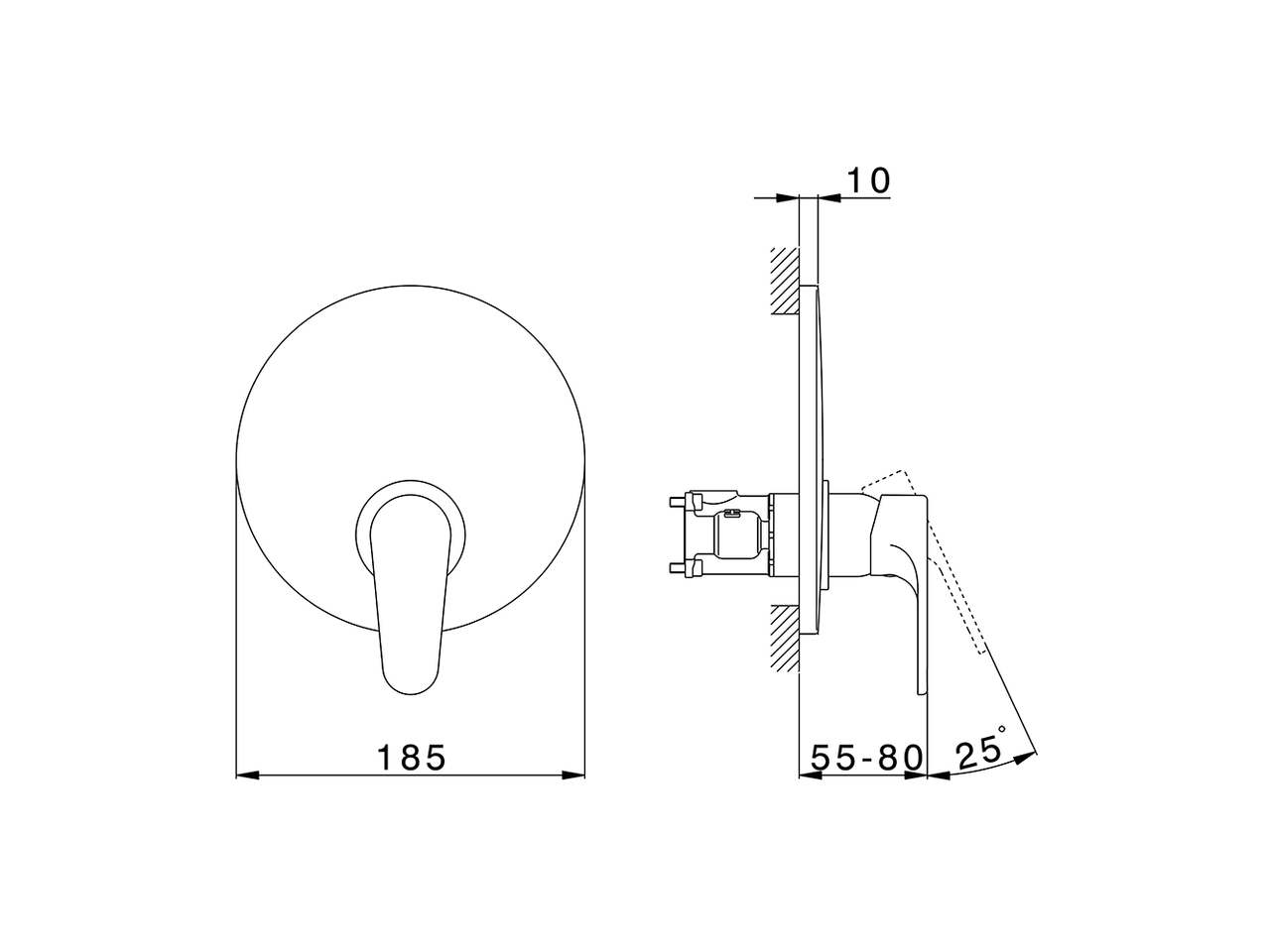 Exposed part for Single Lever One Box Valve ONE BOX_A30BM010 - v1