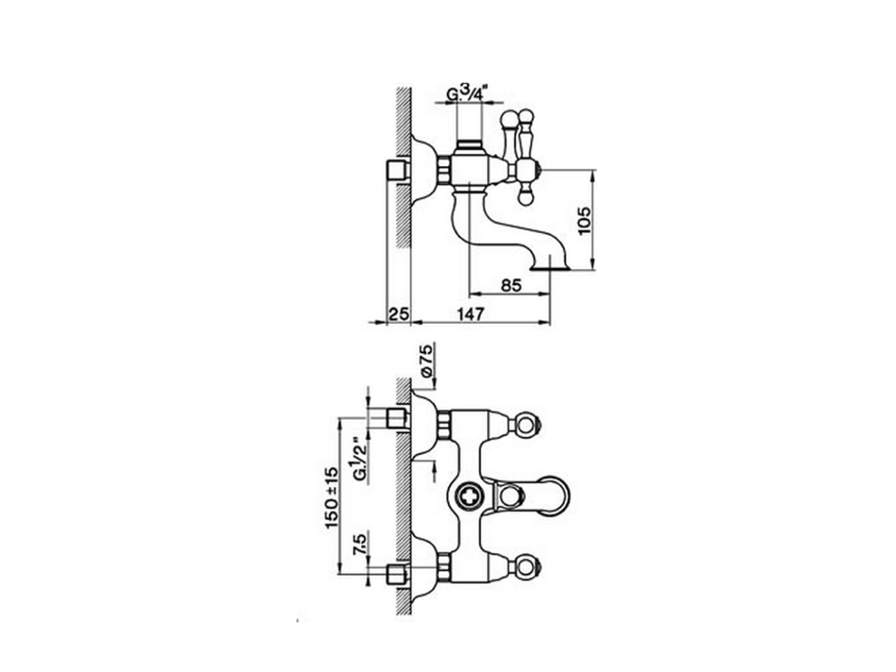 Bath mixer ARCANA AMERICA_AA000130 - v1