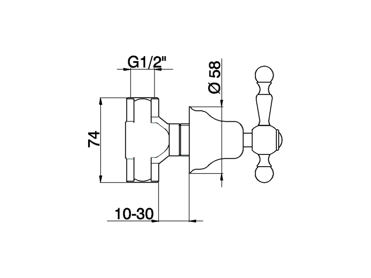 Concealed stop valve ARCANA AMERICA_AA000310 - v1