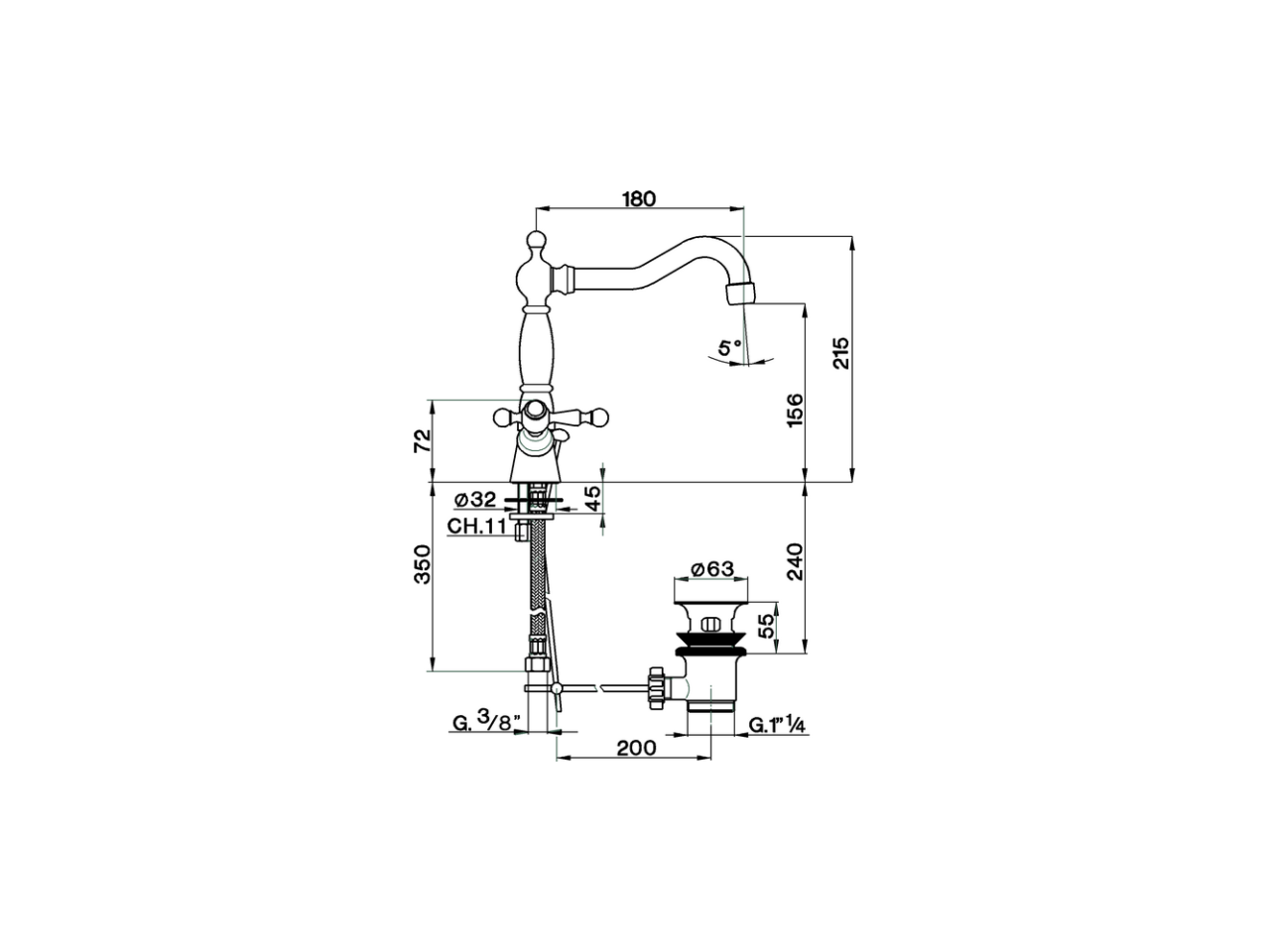 Washbasin mixer ARCANA AMERICA_AA000521 - v1