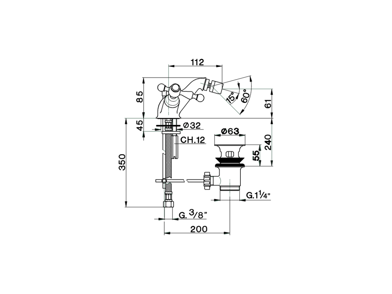 Bidet mixer ARCANA AMERICA_AA000550 - v1