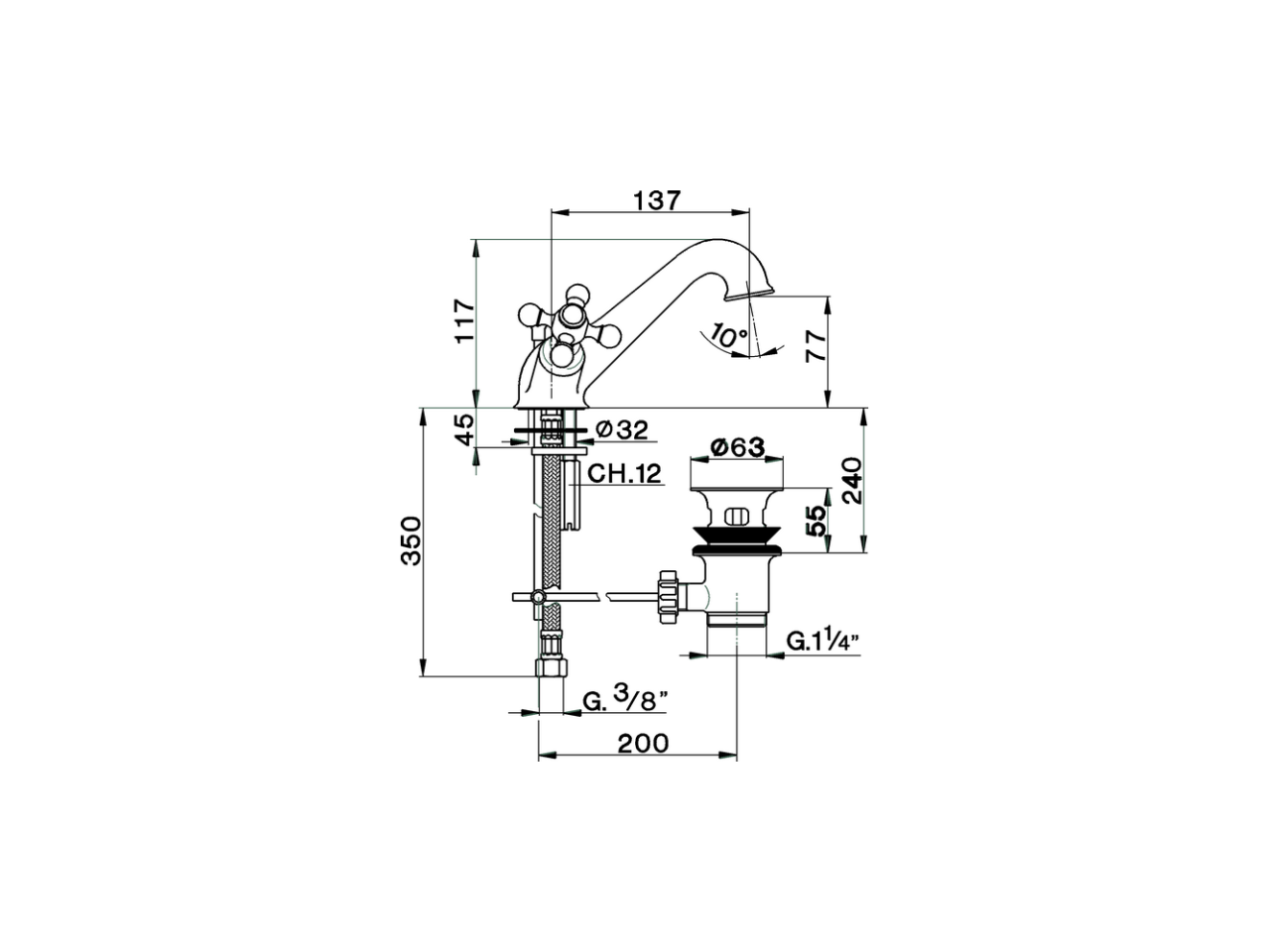 Washbasin mixer ARCANA CERAMIC_AC000510 - v1