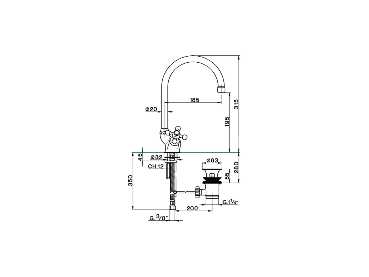 Washbasin mixer ARCANA CERAMIC_AC000520 - v1