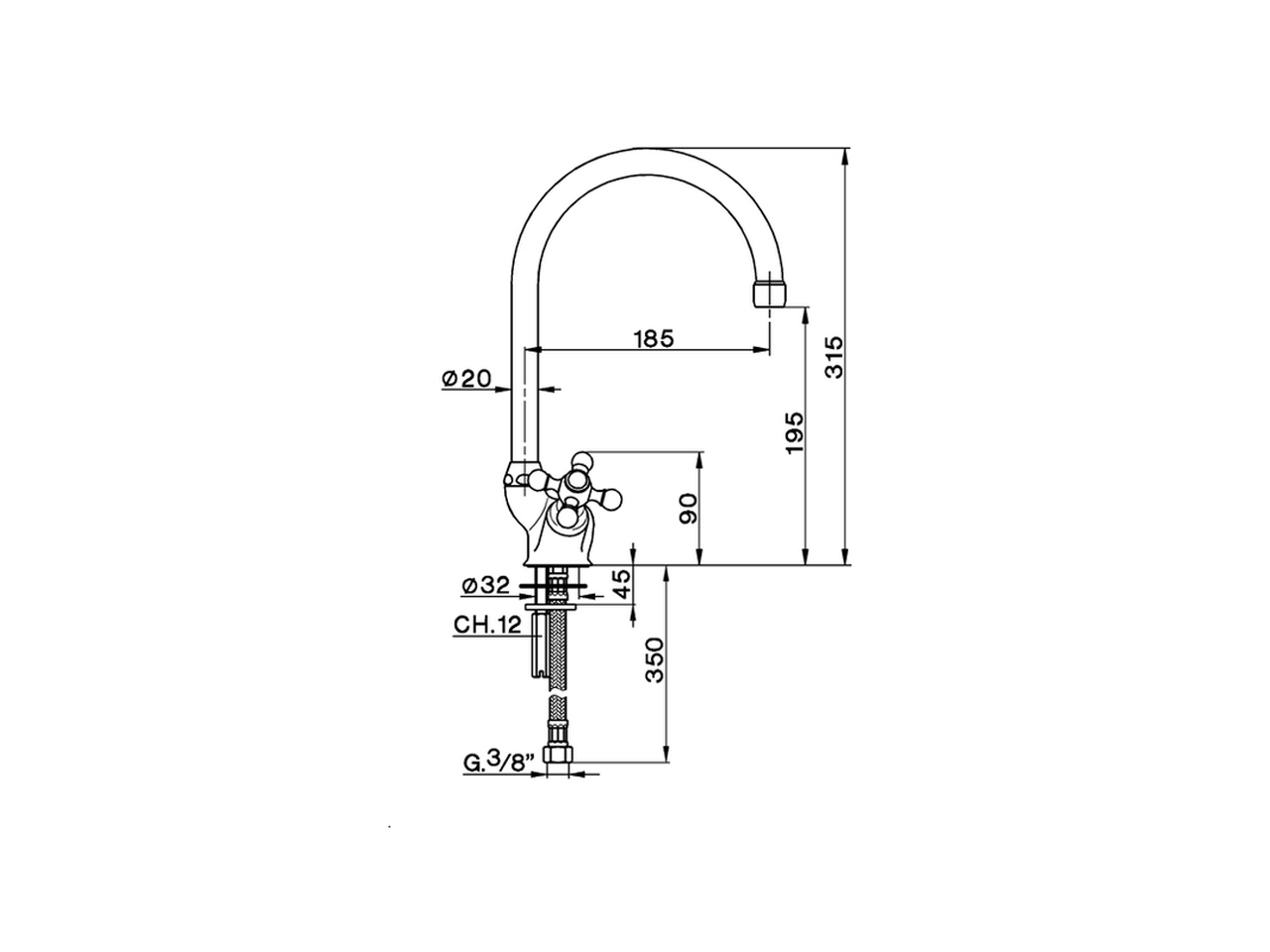 Sink mixer KITCHEN_AC000530 - v1