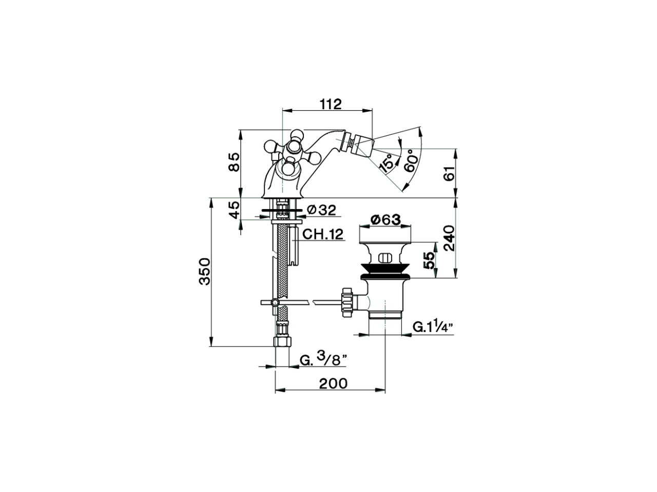 Bidet mixer ARCANA CERAMIC_AC000550 - v1
