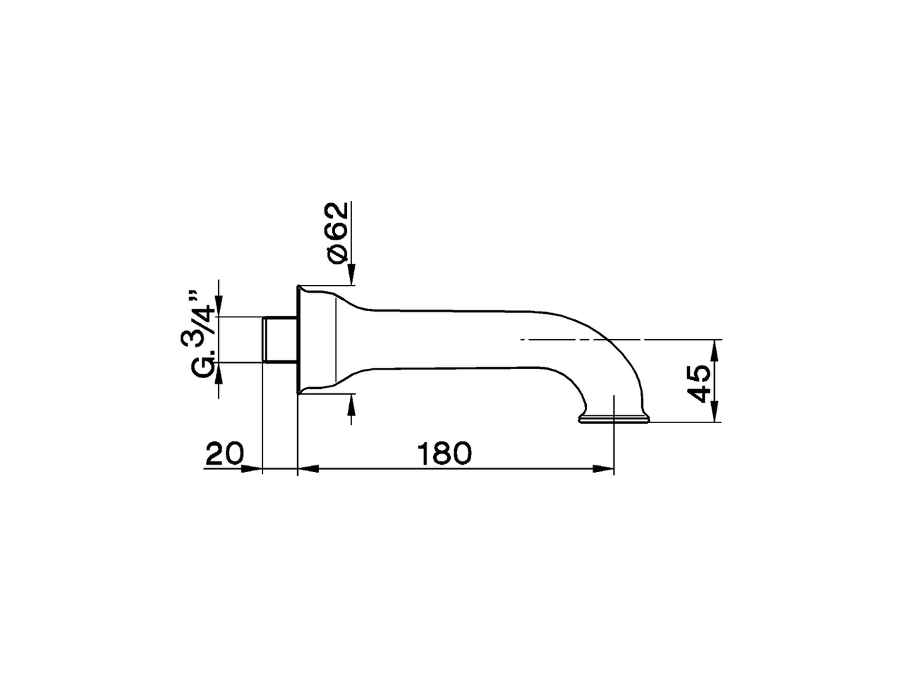 Bath spout ARCANA COMPONENTS_AR000241 - v1