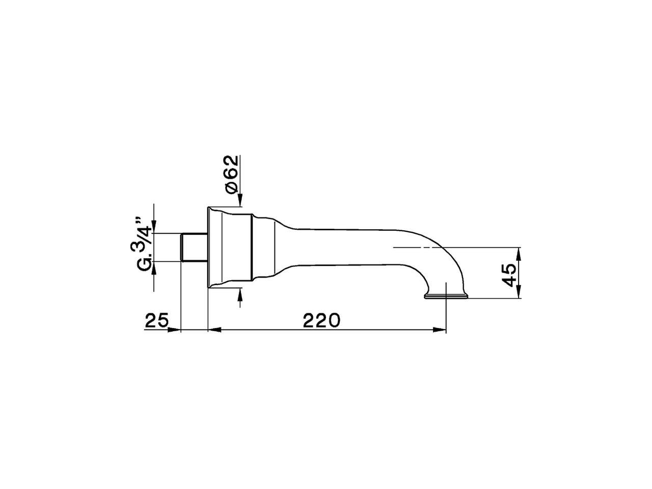 Bath spout ARCANA COMPONENTS_AR000242 - v1