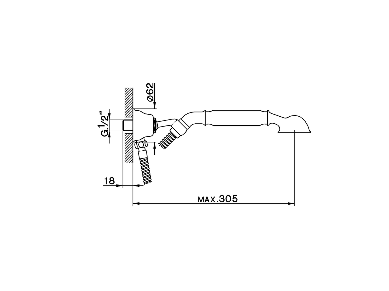 Shower Set with elbow ARCANA COMPONENTS_AR003040 - v1