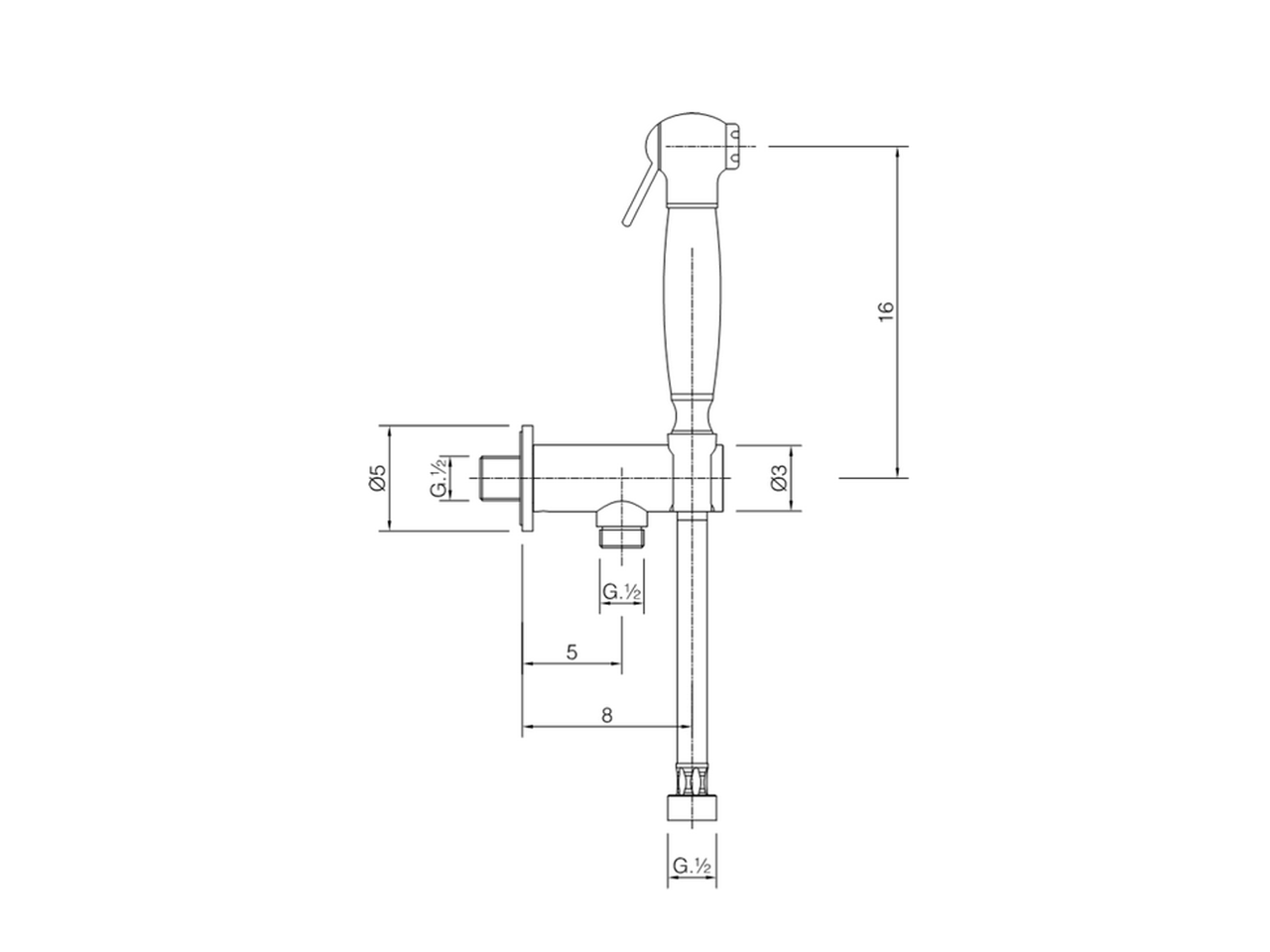 Bidet handshower set HYGENIC SHOWERS_AR007910 - v1