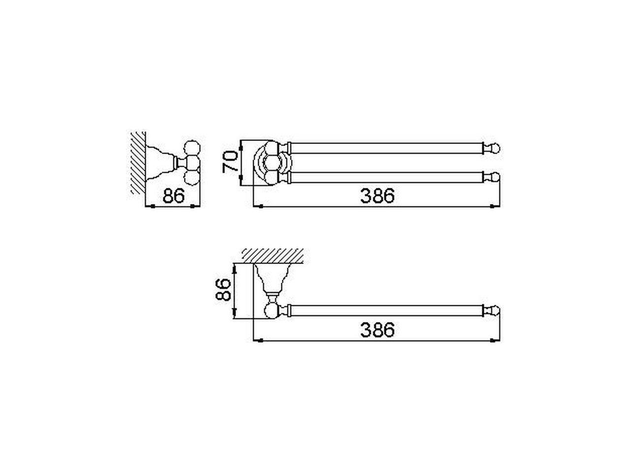 Towel holder ARCANA COMPONENTS_AR090210 - v1