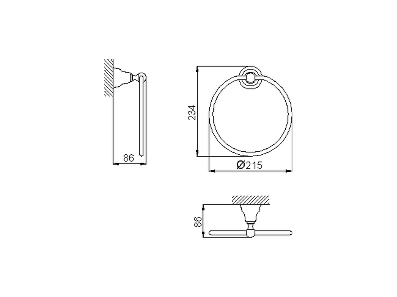 Ring shaped towel holder ARCANA COMPONENTS_AR090220 - v1