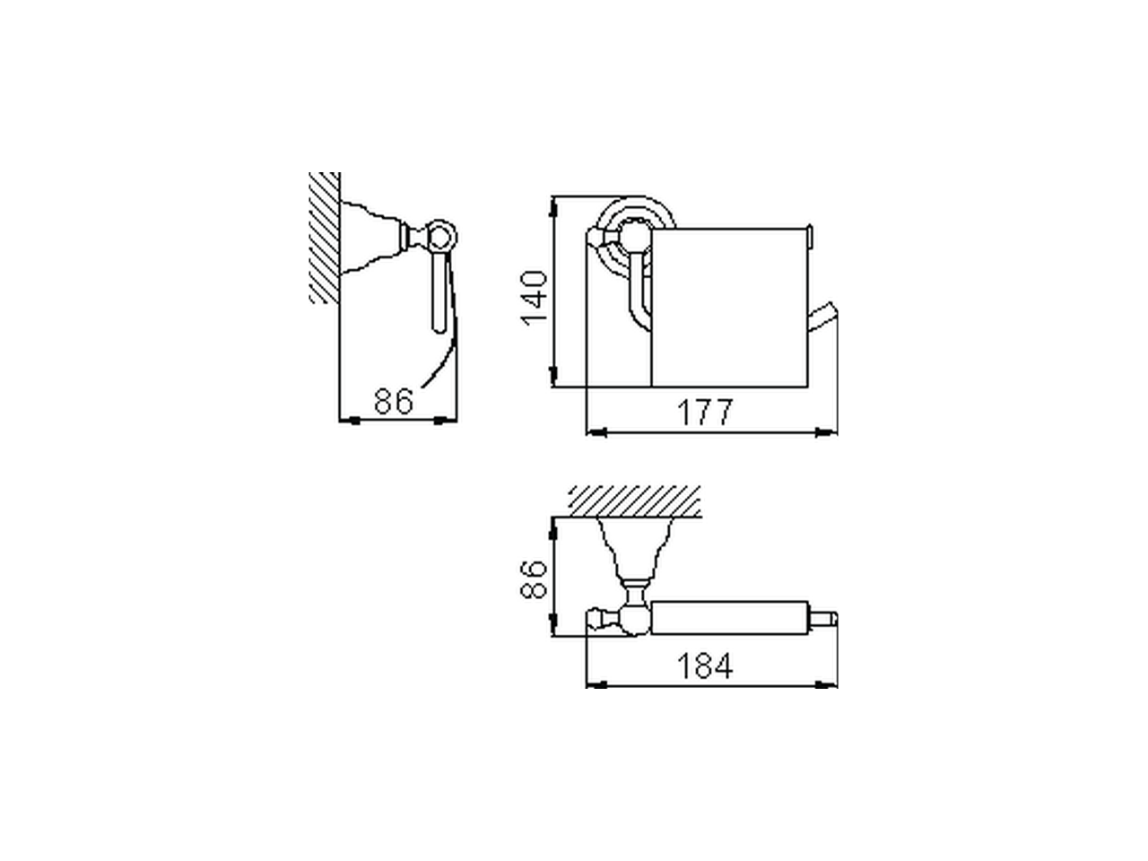 Toilet paper holder ARCANA COMPONENTS_AR090420 - v1