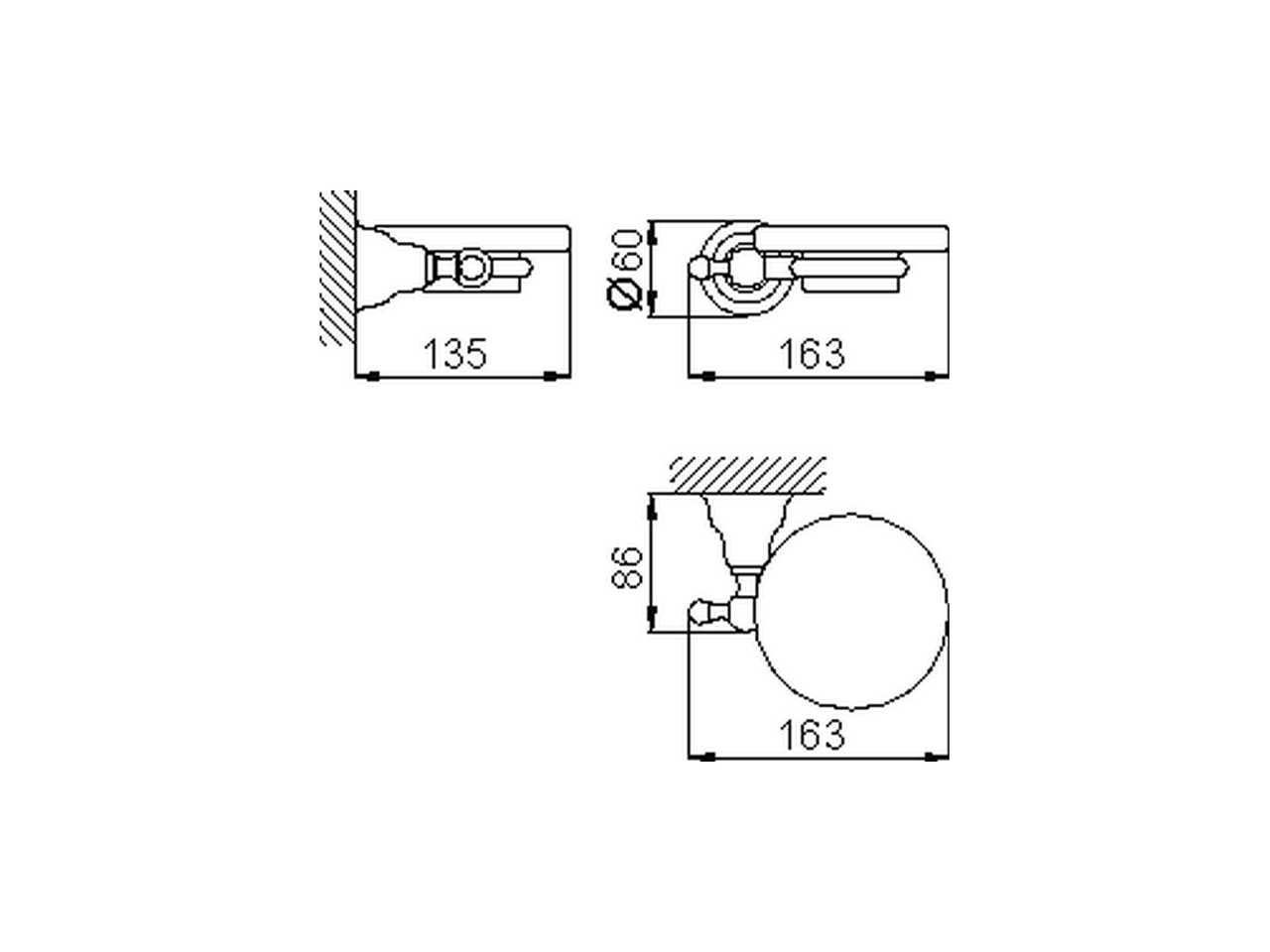 Wall mounted soap-dish ARCANA COMPONENTS_AR090600 - v1