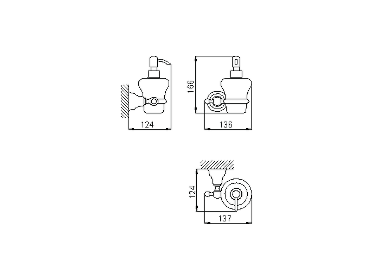 Soap dispenser holder ARCANA COMPONENTS_AR090620 - v1