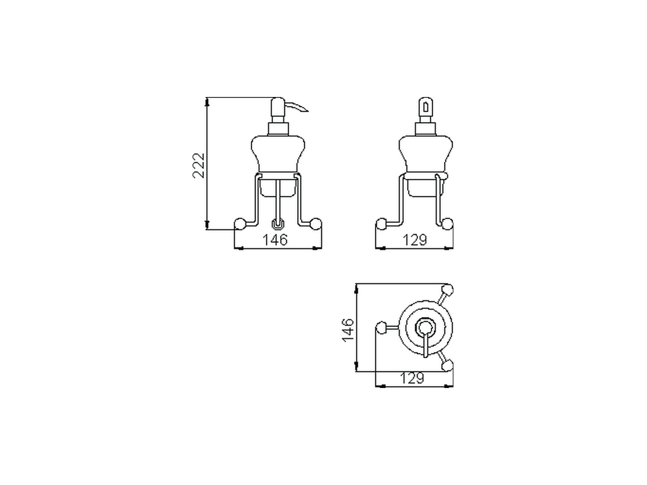 Soap dispenser holder ARCANA COMPONENTS_AR090630 - v1