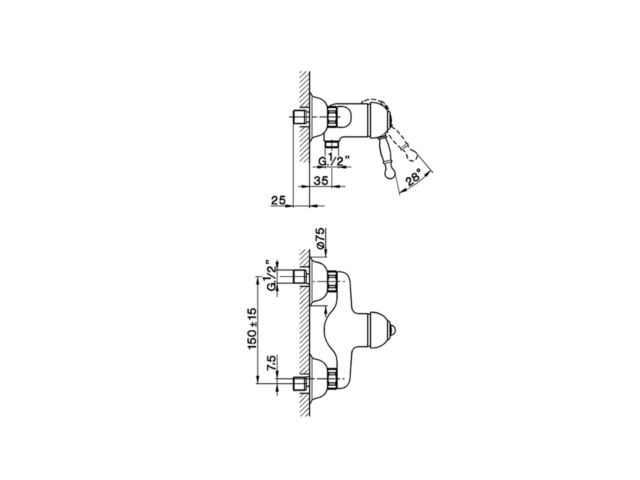 Single lever shower mixer ARCANA ROYAL_AY000441 - v1