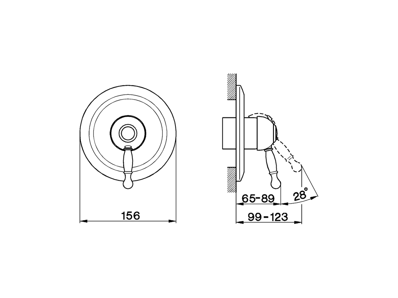 Exposed part for concealed S.L. shower valve ARCANA ROYAL_AY003000 - v1