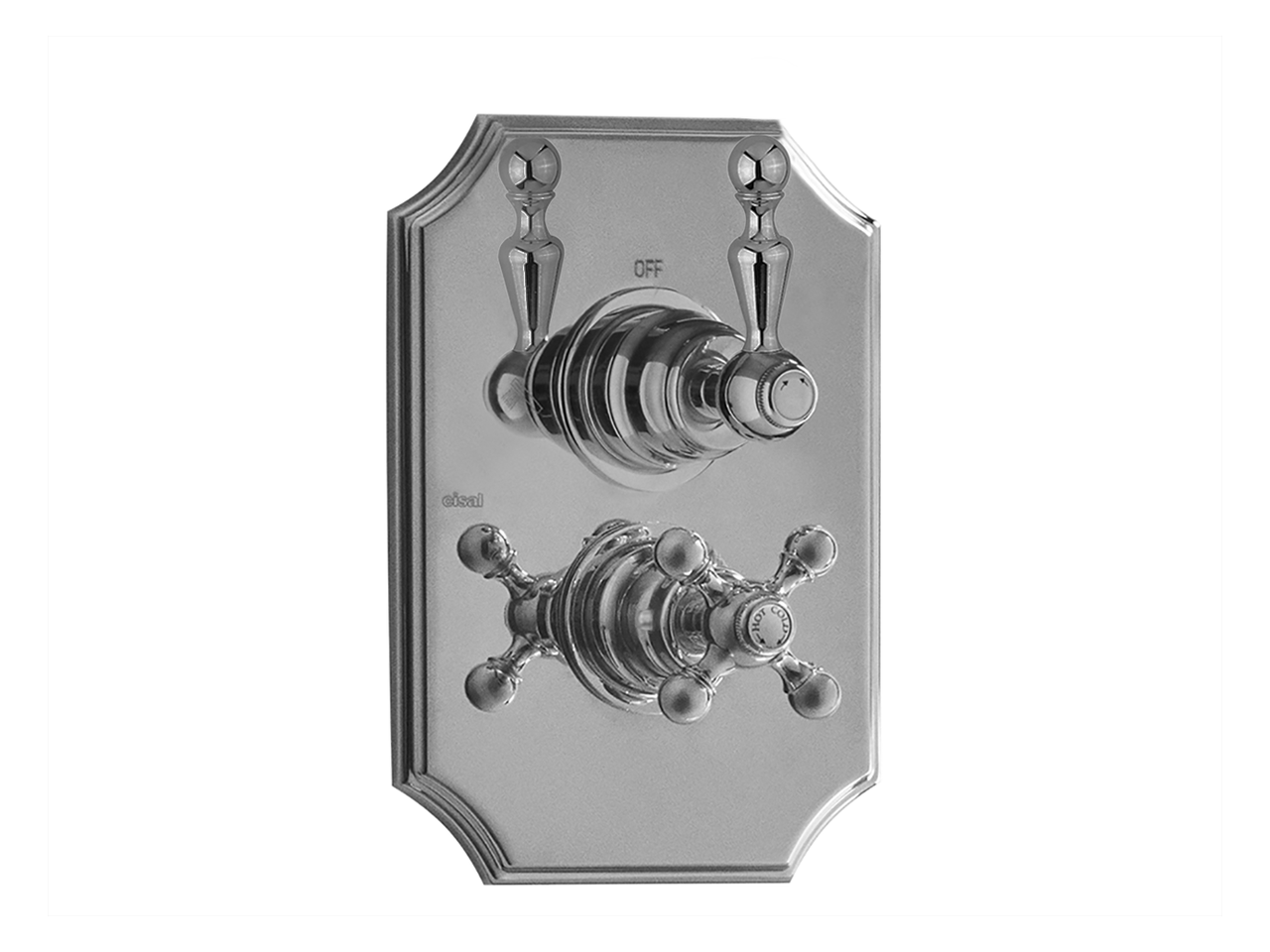 CisalExposed part for con.thermo.shower valve, 2-outlet ARCANA ROYAL_AY018100