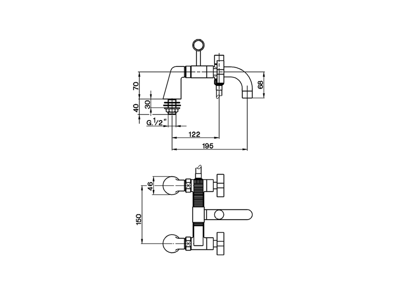 Bath mixer, full equipment BARCELONA_BA000090 - v1