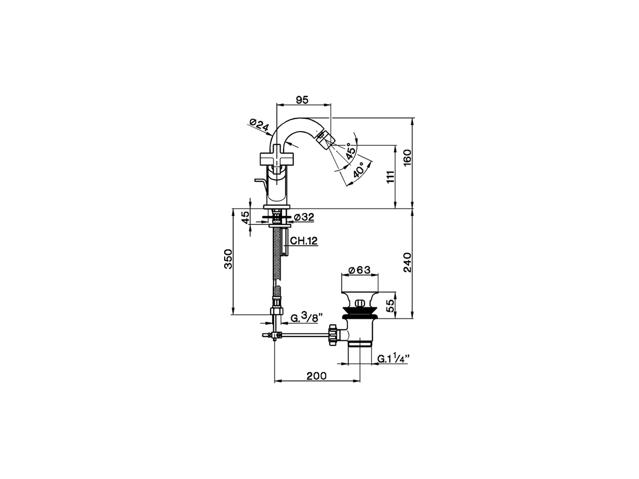 Bidet mixer BARCELONA_BA000550 - v1