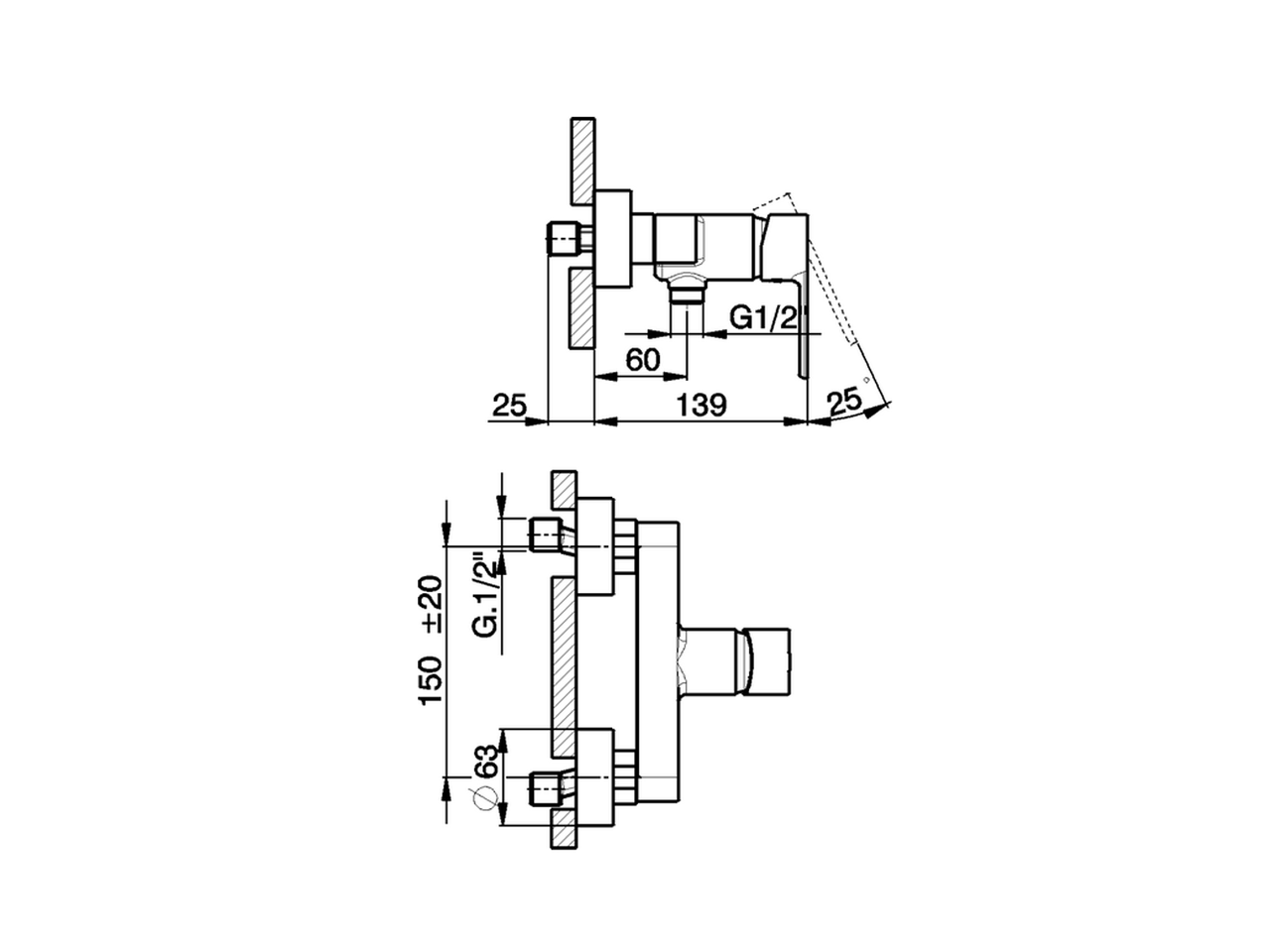 Single lever shower mixer TENDER_C2000443 - v1