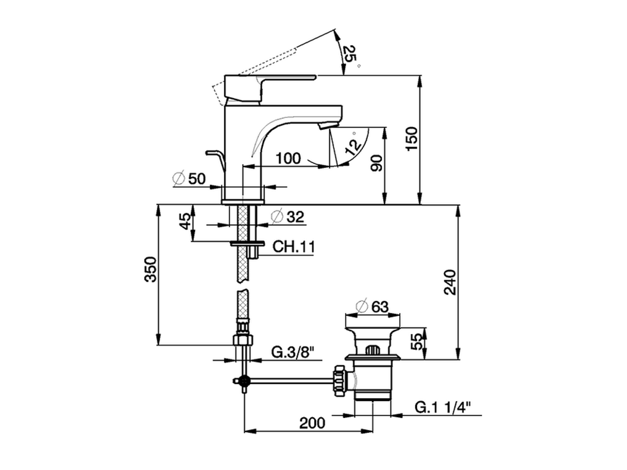 Single lever washbasin mixer large EnergySave TENDER_C2000495 - v1