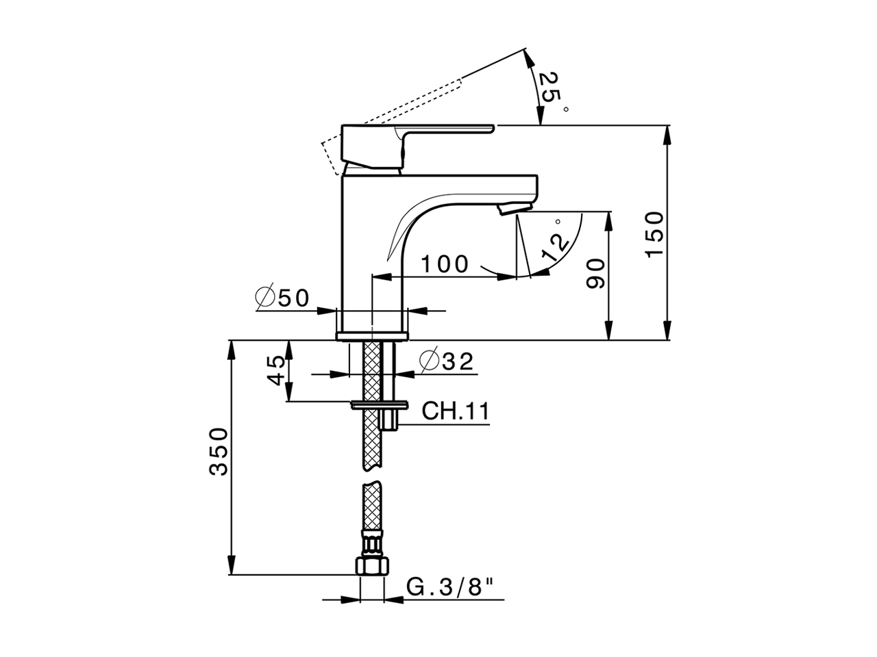 Single lever washbasin mixer large EnergySave TENDER_C2000505 - v1