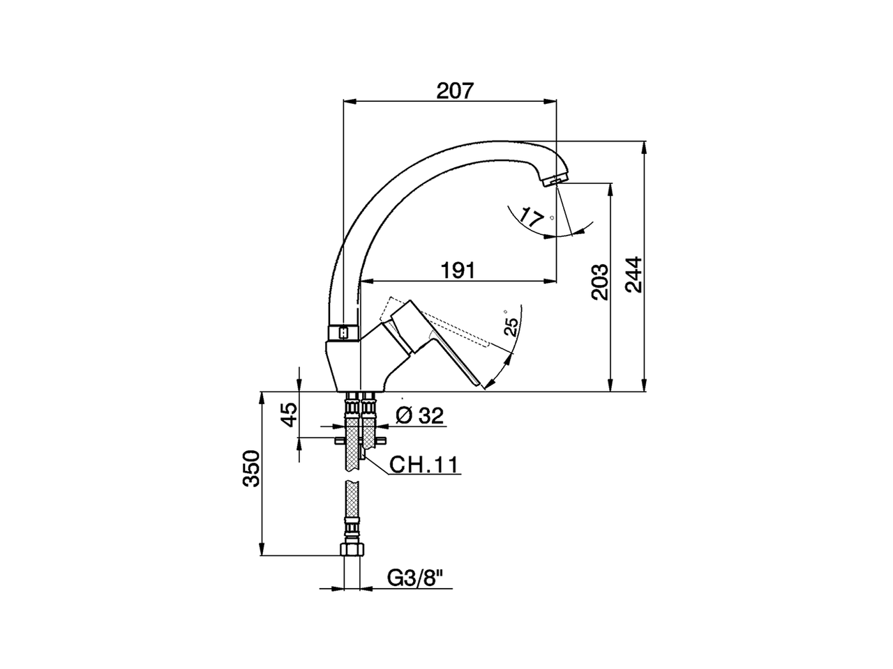 Single lever sink mixer KITCHEN_C2000520 - v1
