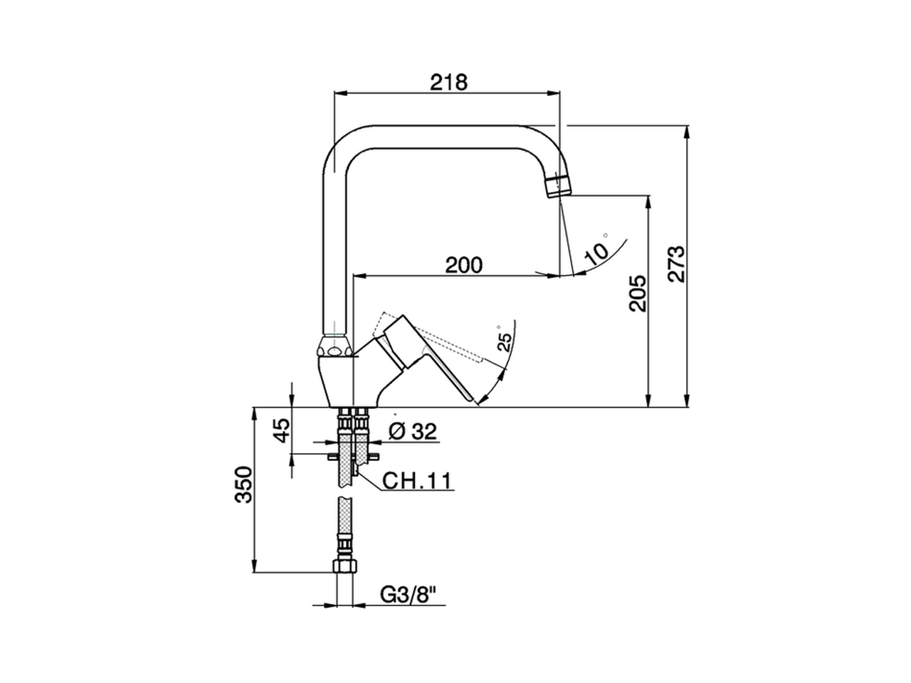 Single lever sink mixer KITCHEN_C2002520 - v1