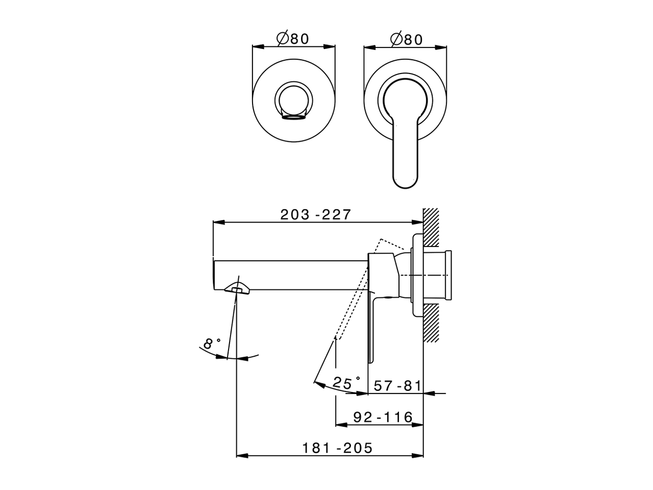 Exposed part for single lever washbasin valve TENDER_C2005511 - v1