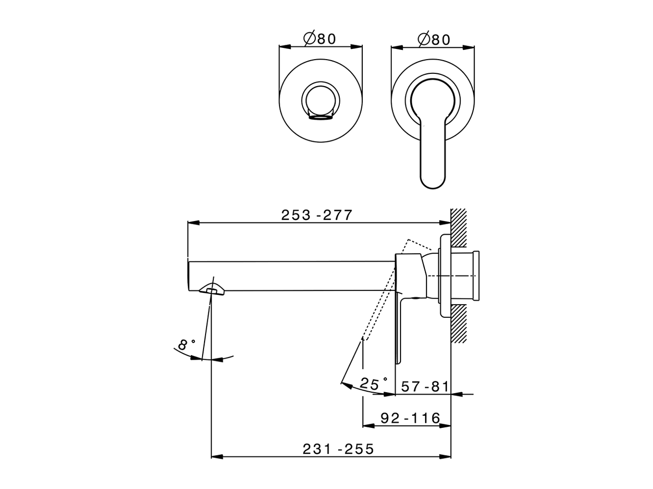 Exposed part for single lever washbasin valve TENDER_C2005512 - v1
