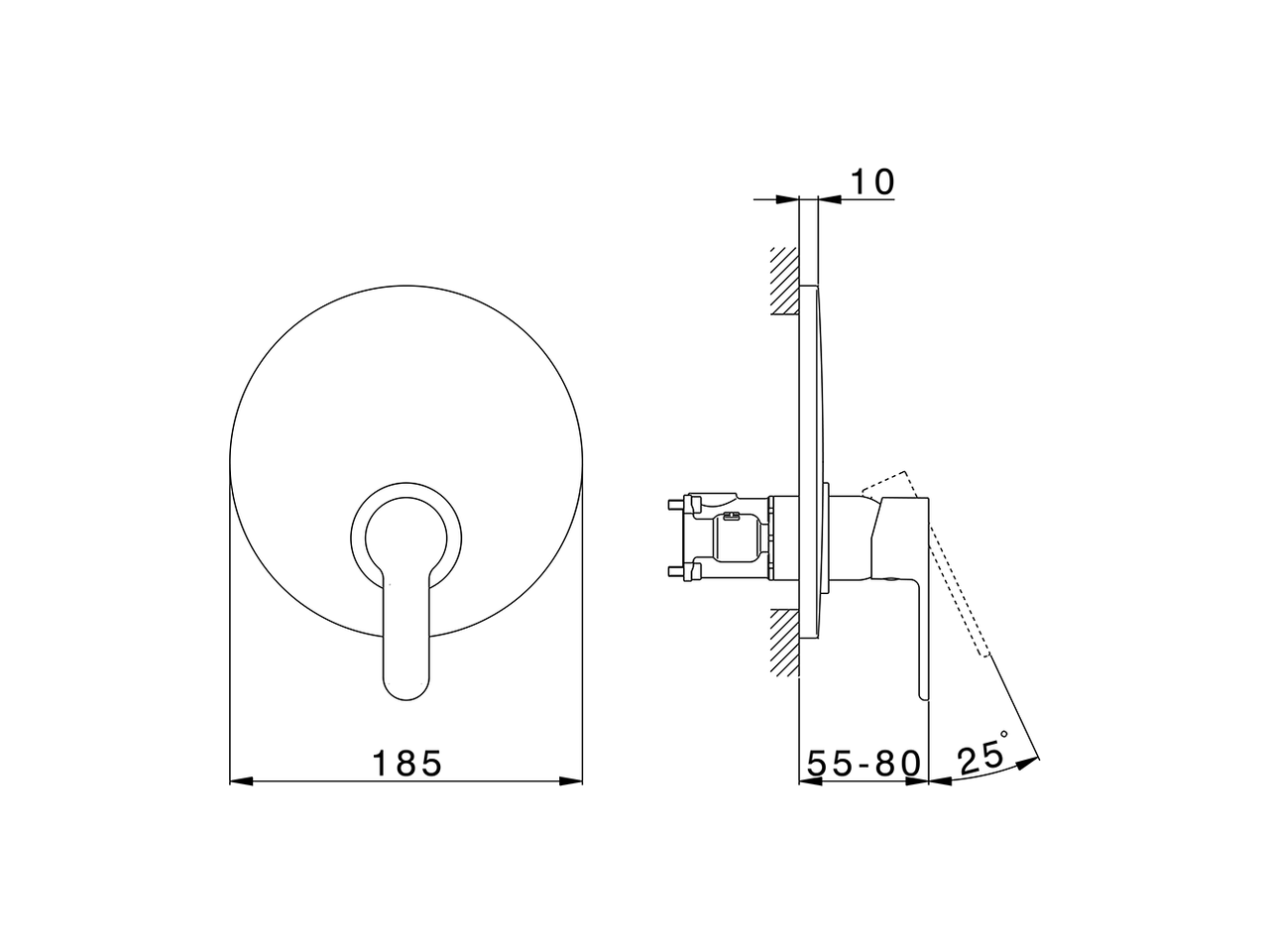 Exposed part for Single Lever One Box Valve ONE BOX_C20BM010 - v1