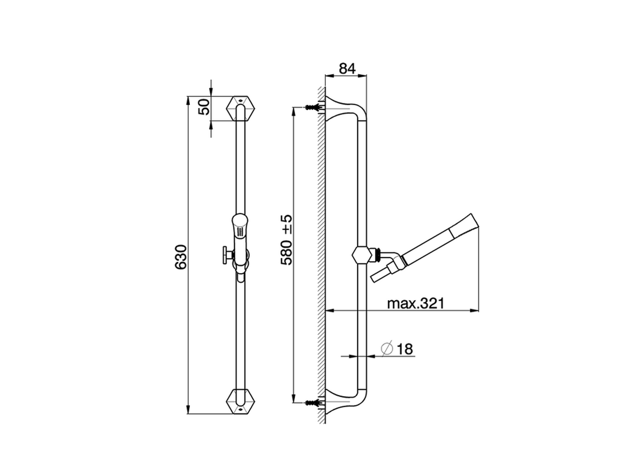 Slide rail shower kit CHERIE_CE003110 - v1