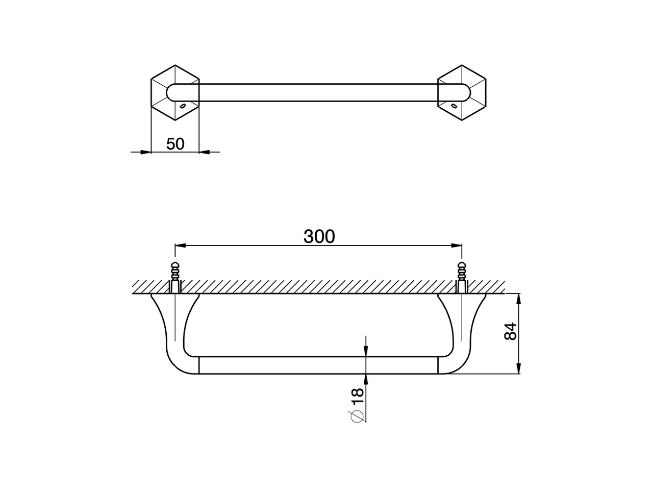 Towel rail CHERIE_CE090100 - v1