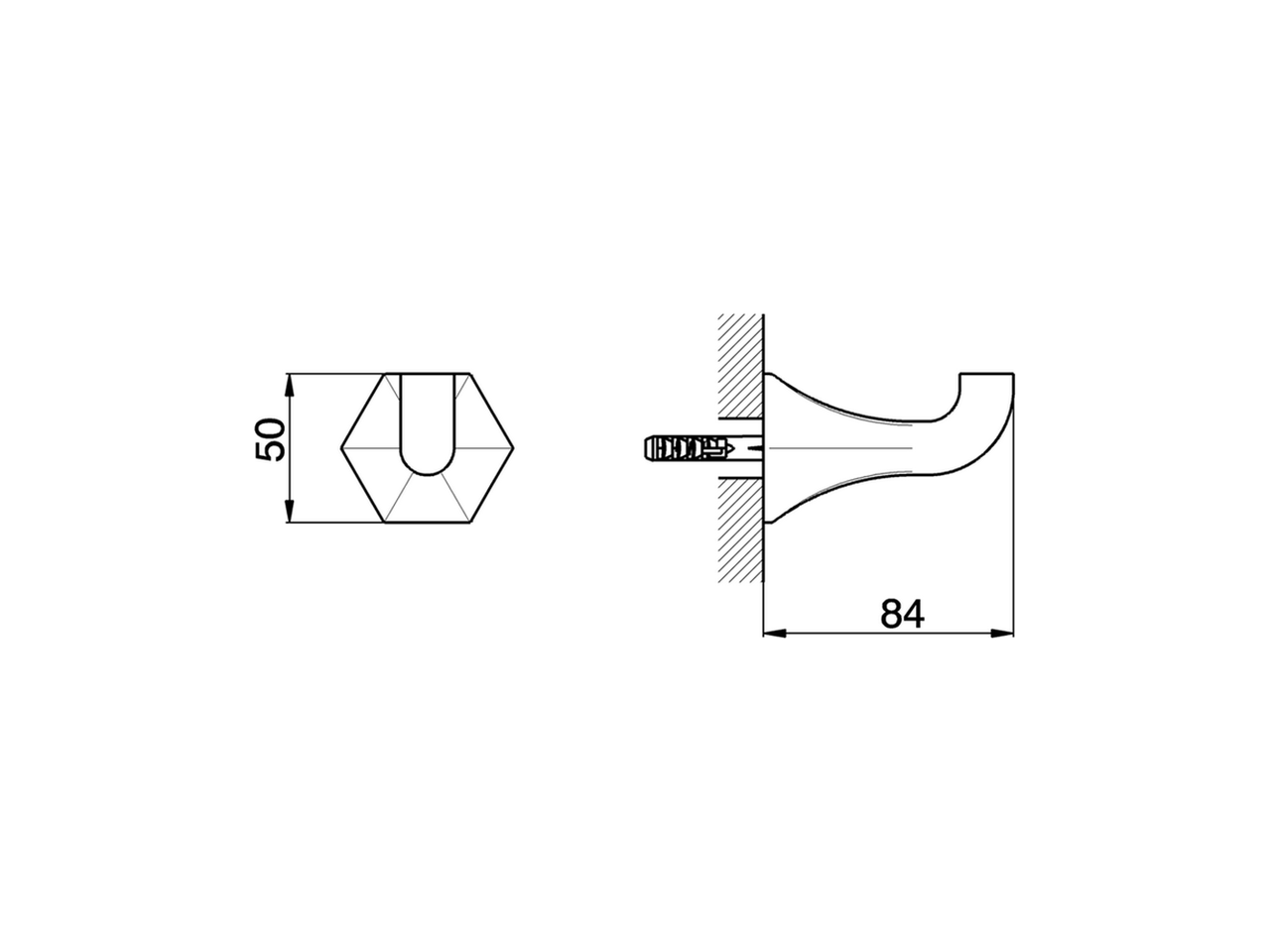 Single hook CHERIE_CE090710 - v1