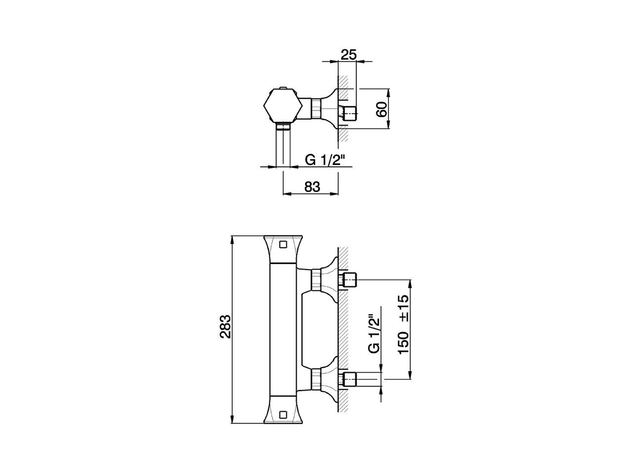 Thermostatic shower mixer CHERIE_CET01010 - v1