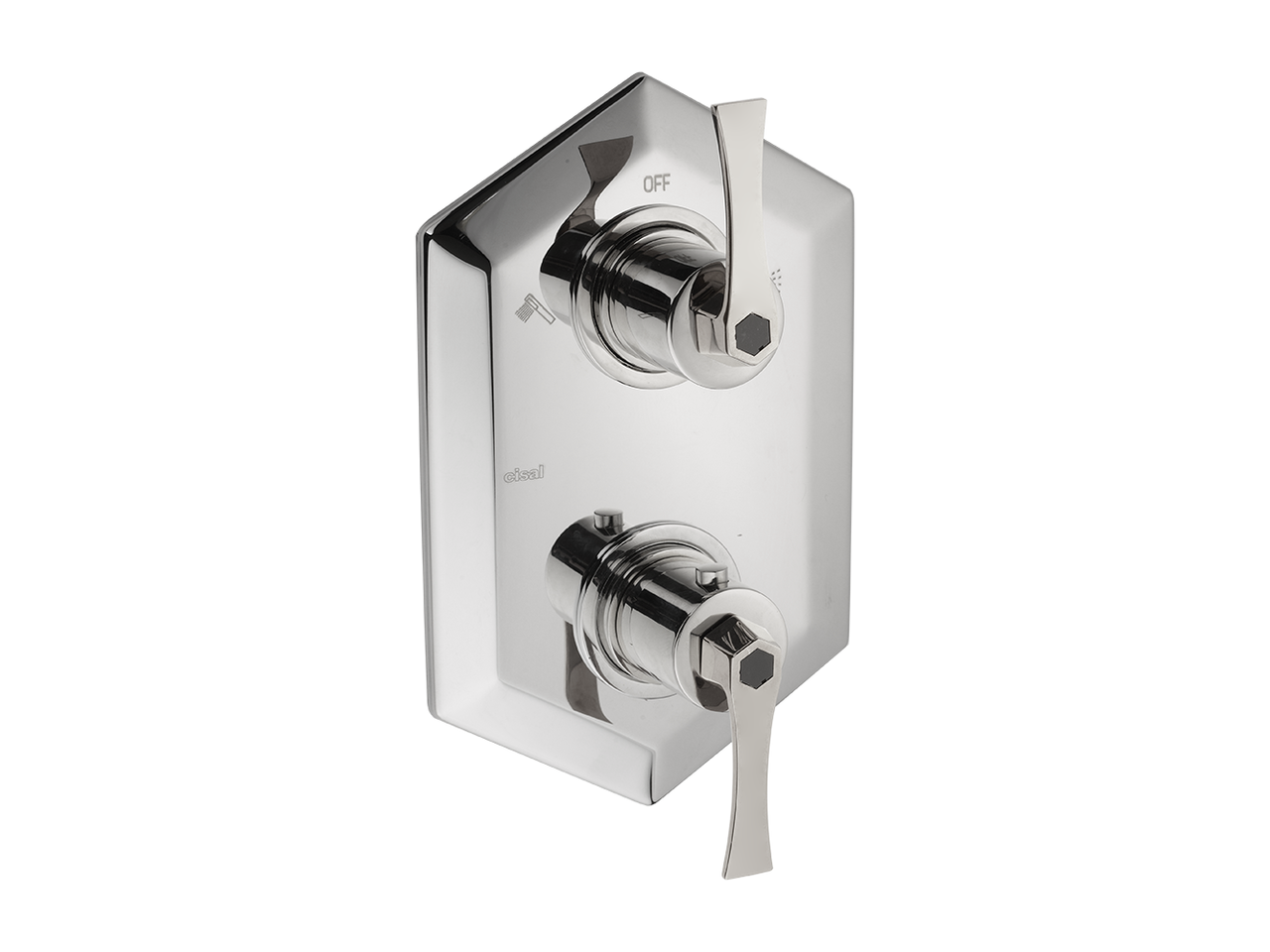 CisalExposed part for con.thermo.shower mixer, 2-outlet CHERIE_CF019100