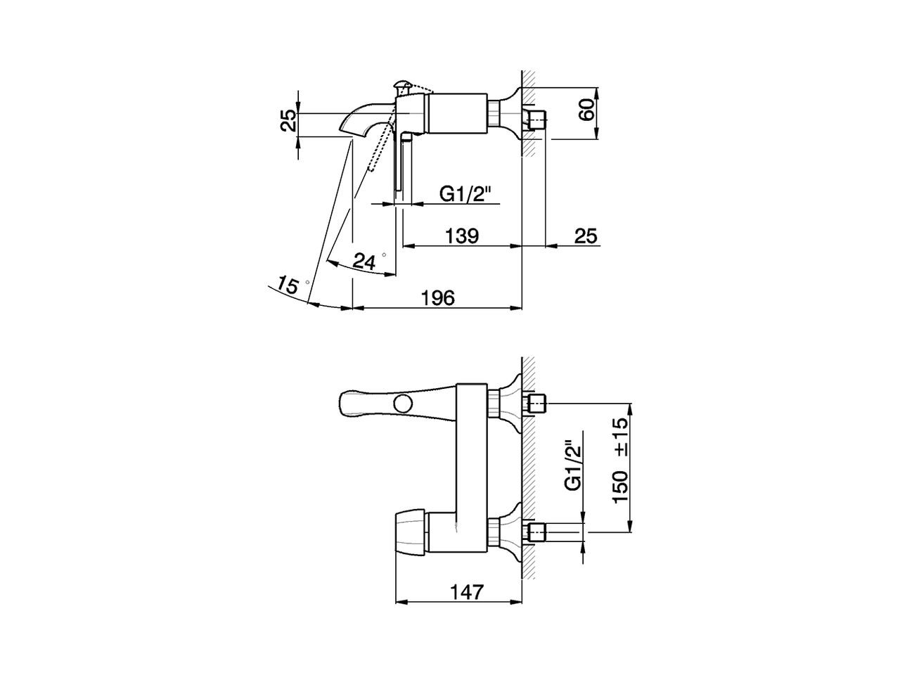 Single lever bath mixer CHERIE_CH000134 - v1