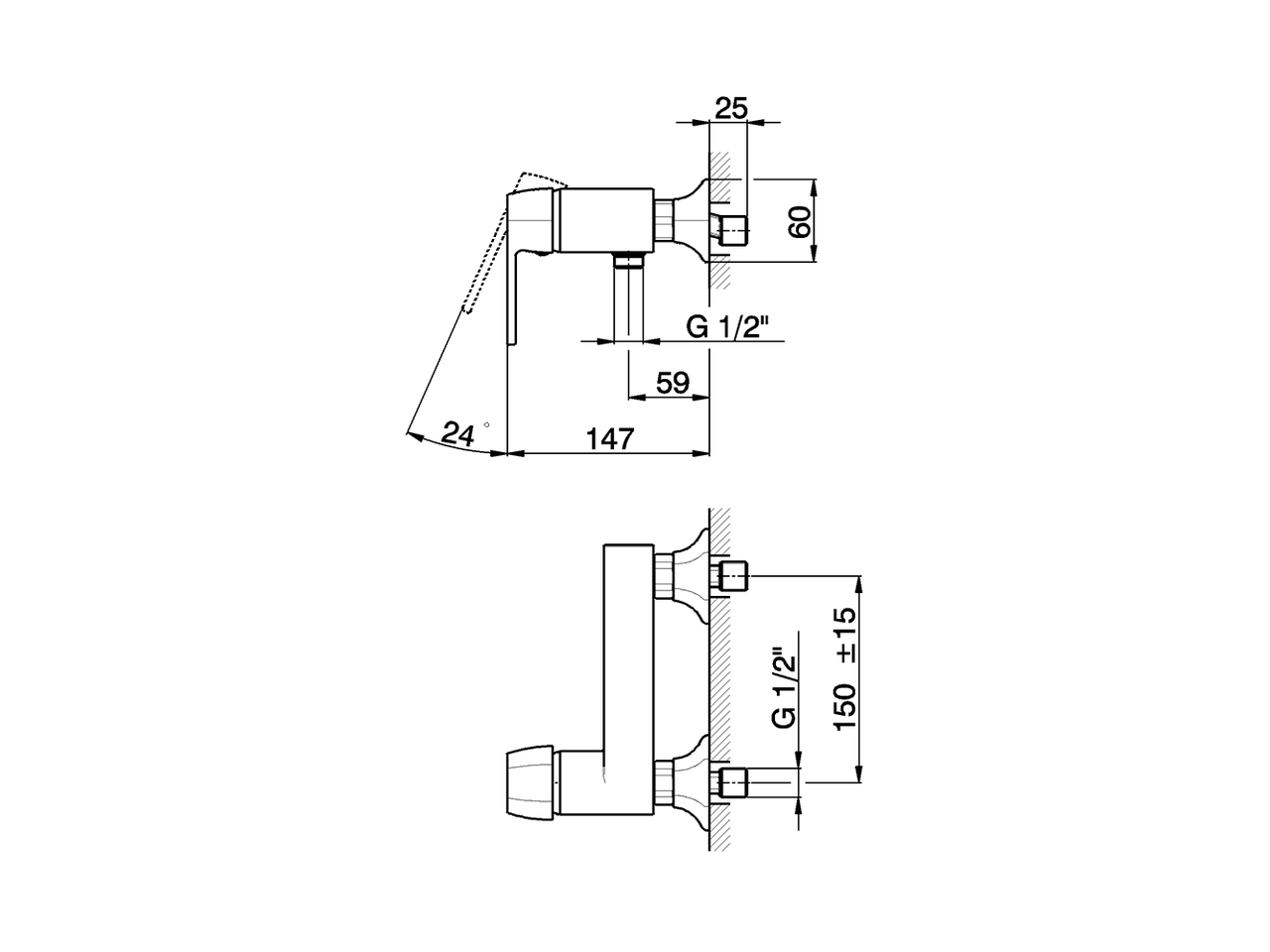 Single lever shower mixer CHERIE_CH000444 - v1