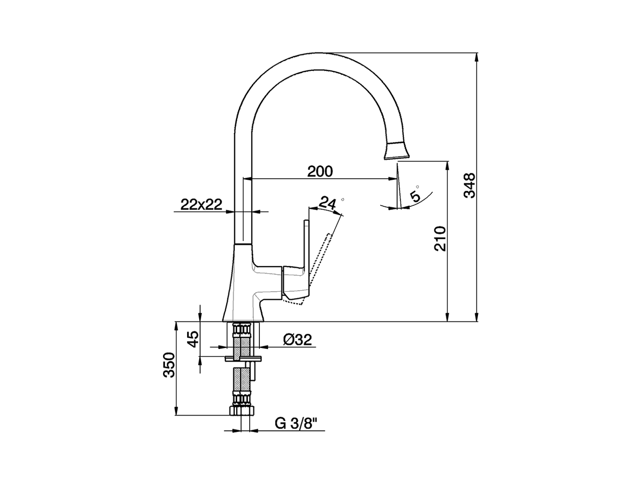 Single Lever basin/sink mixer CHERIE_CH000534 - v1